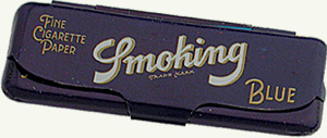 blue smoking paper box